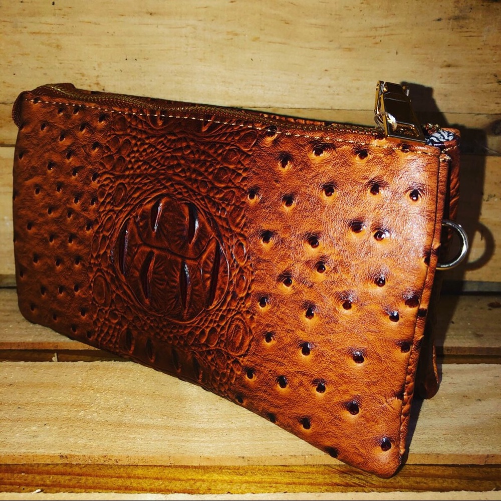 Faux Croco Clutch